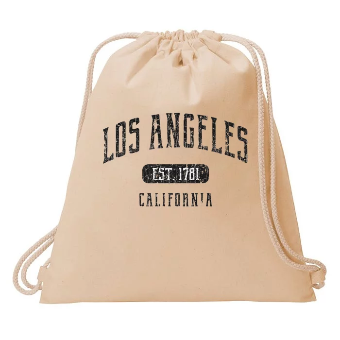 Los Angeles California Distressed Sports Drawstring Bag