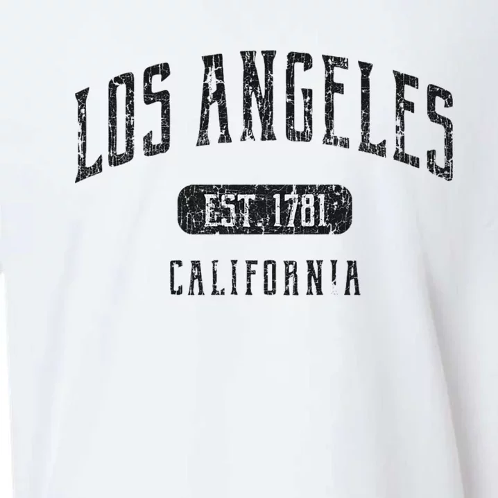 Los Angeles California Distressed Sports Sueded Cloud Jersey T-Shirt