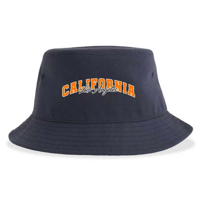 Los Angeles California Sporty Logo Sustainable Bucket Hat