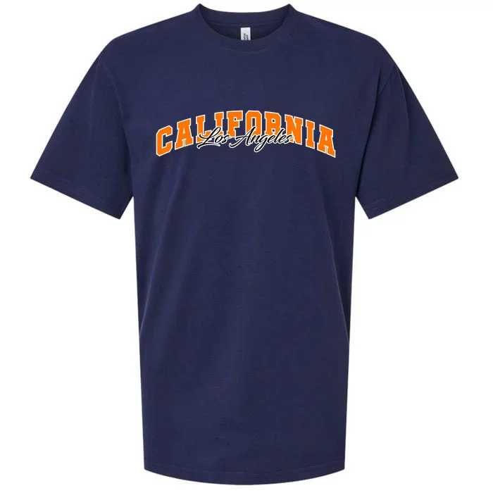 Los Angeles California Sporty Logo Sueded Cloud Jersey T-Shirt