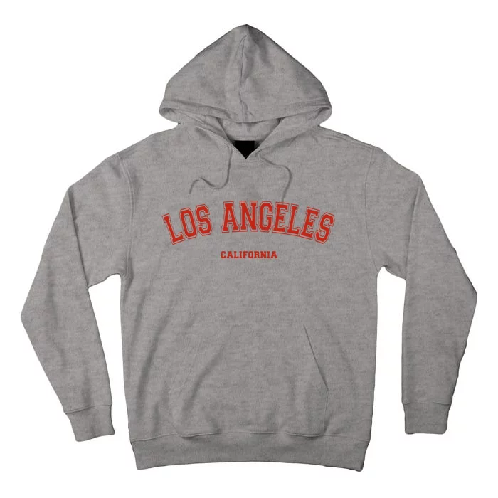 Los Angeles California CA Red Lette Tall Hoodie