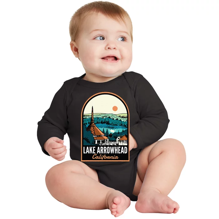 Lake Arrowhead California Vintage Baby Long Sleeve Bodysuit