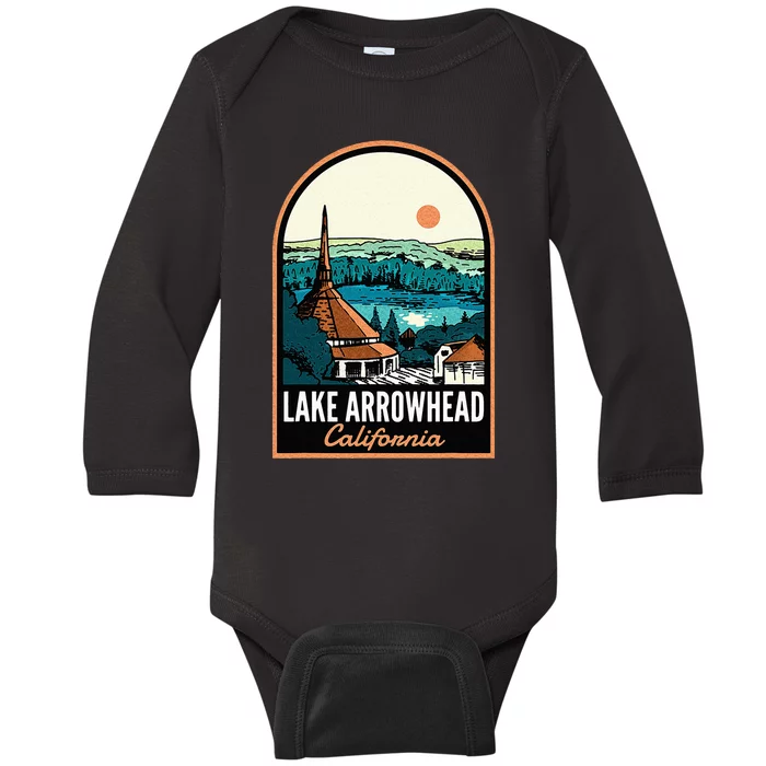 Lake Arrowhead California Vintage Baby Long Sleeve Bodysuit