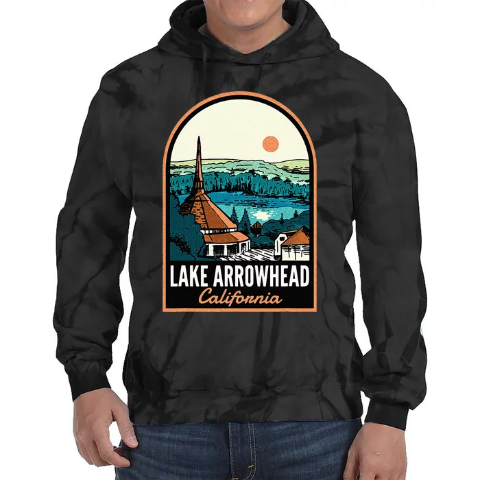 Lake Arrowhead California Vintage Tie Dye Hoodie