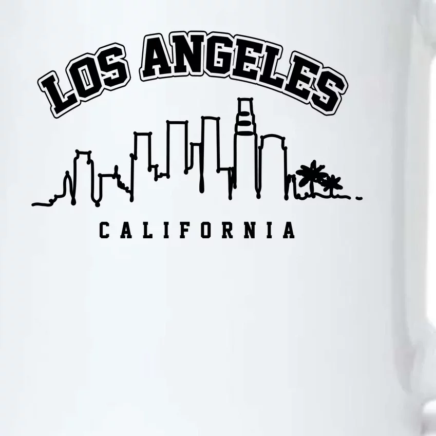 Los Angeles California City Skyline Retro Black Color Changing Mug