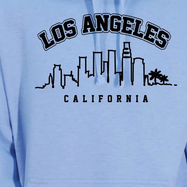 Los Angeles California City Skyline Retro Unisex Surf Hoodie