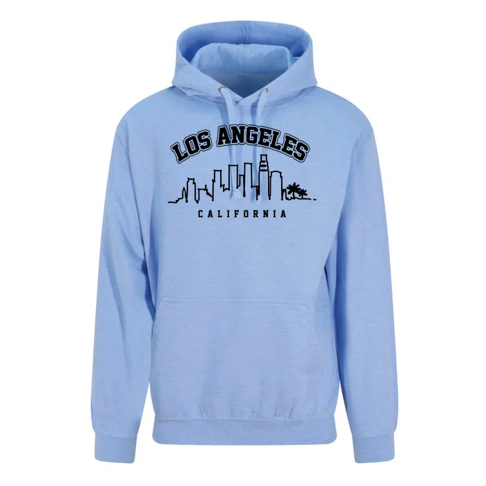 Los Angeles California City Skyline Retro Unisex Surf Hoodie