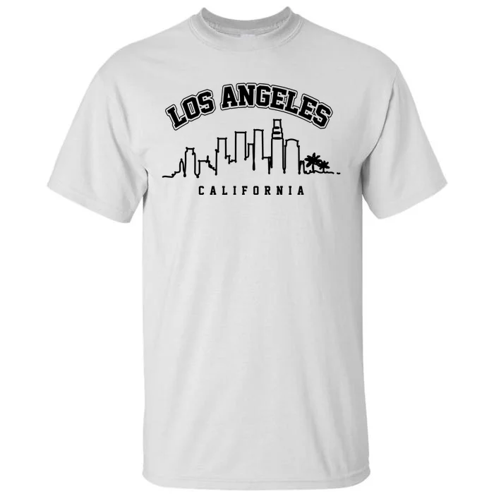 Los Angeles California City Skyline Retro Tall T-Shirt