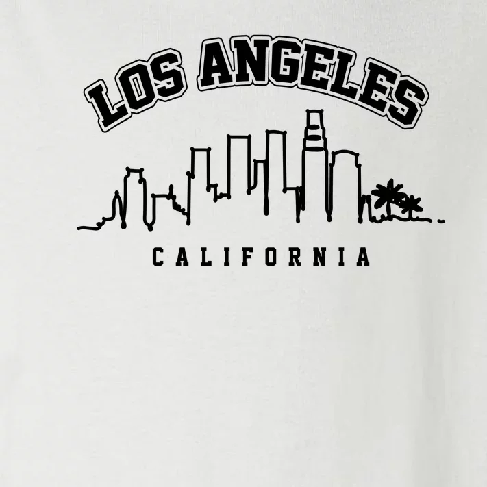 Los Angeles California City Skyline Retro Toddler Long Sleeve Shirt