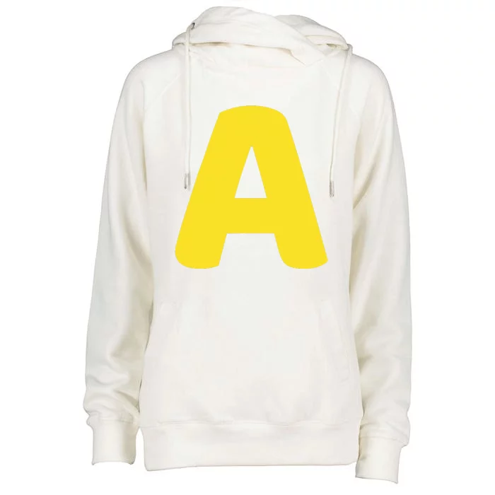 Letter A Christmas Thanksgiving Matching Halloween Costume Womens Funnel Neck Pullover Hood