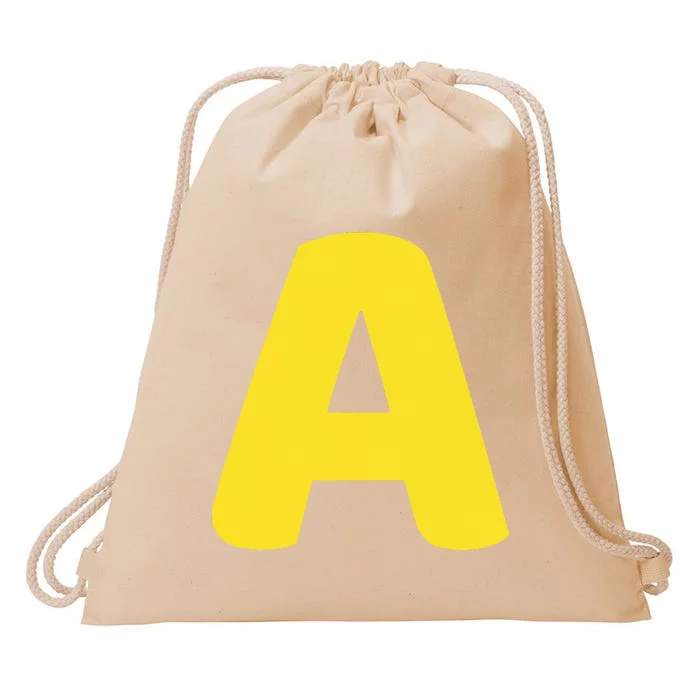 Letter A Christmas Thanksgiving Matching Halloween Costume Drawstring Bag