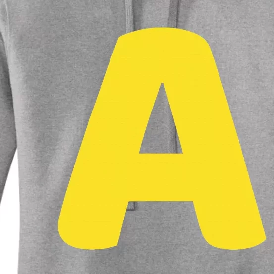 Letter A Christmas Thanksgiving Matching Halloween Costume Women's Pullover Hoodie