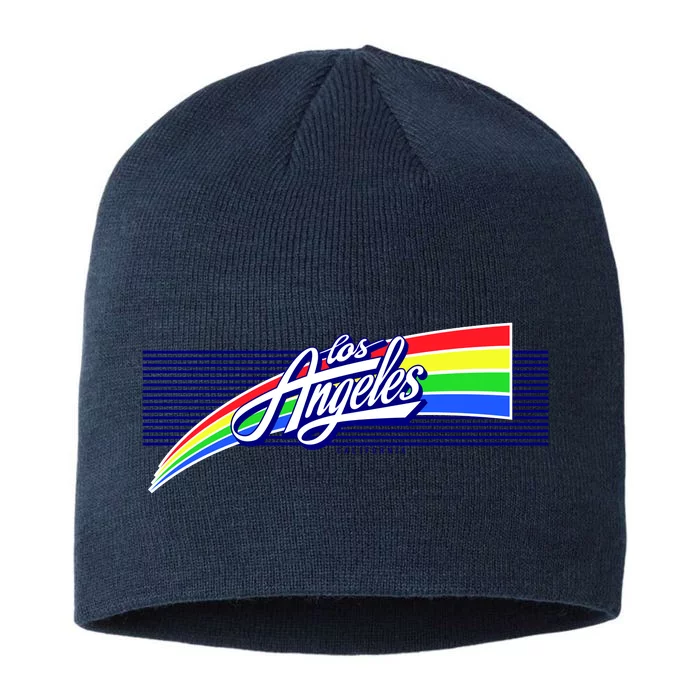 Los Angeles California Rainbow Logo 8 1/2in Sustainable Knit Beanie