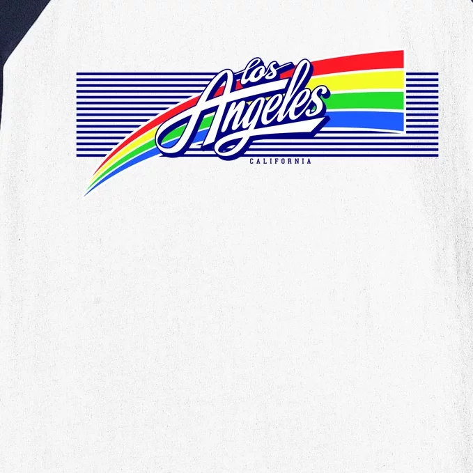 Los Angeles California Rainbow Logo Baseball Sleeve Shirt