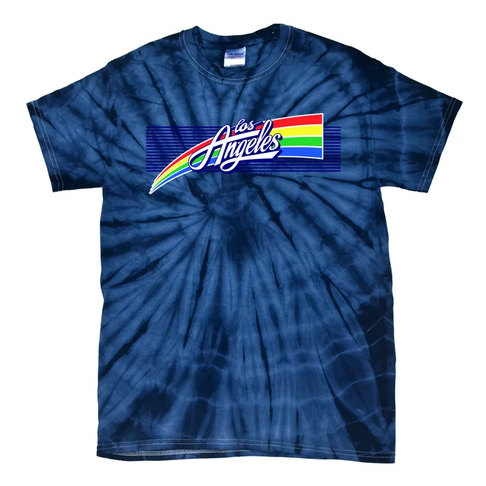 Los Angeles California Rainbow Logo Tie-Dye T-Shirt