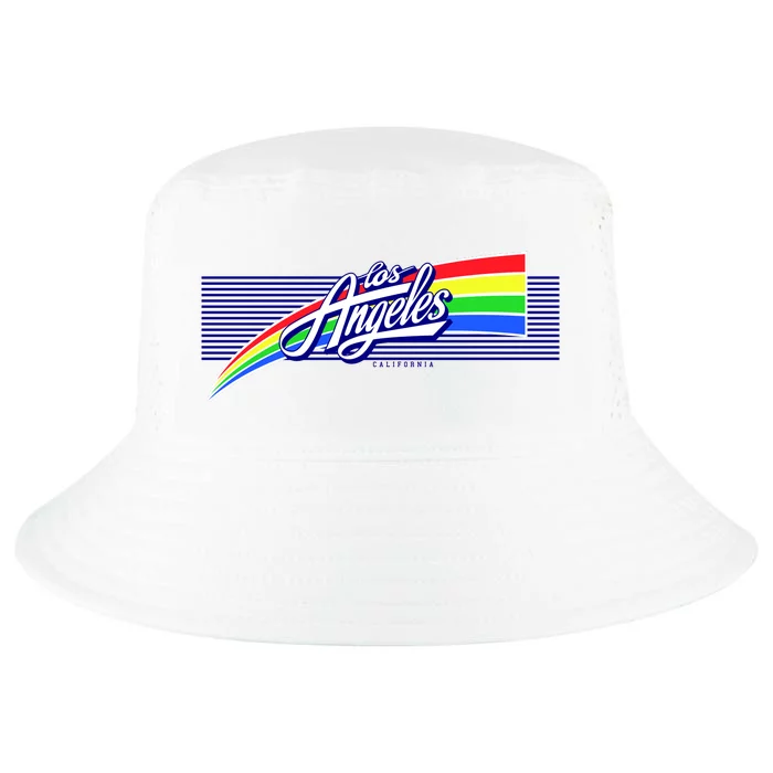 Los Angeles California Rainbow Logo Cool Comfort Performance Bucket Hat