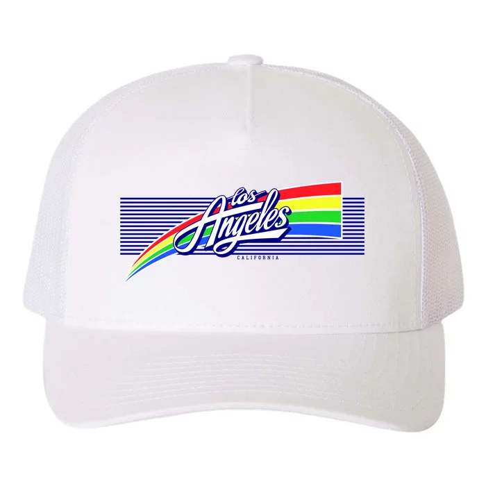 Los Angeles California Rainbow Logo Yupoong Adult 5-Panel Trucker Hat