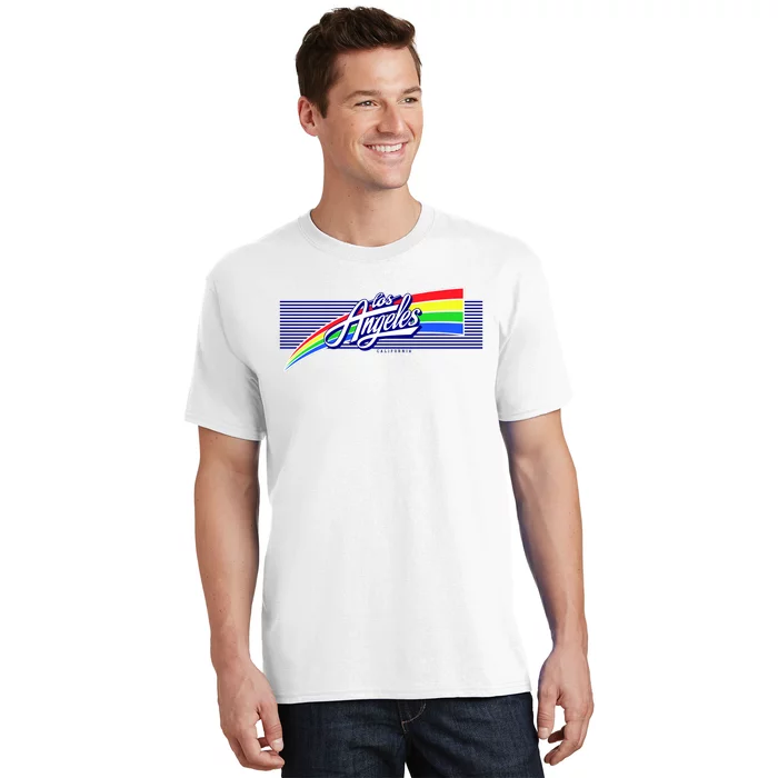 Los Angeles California Rainbow Logo T-Shirt