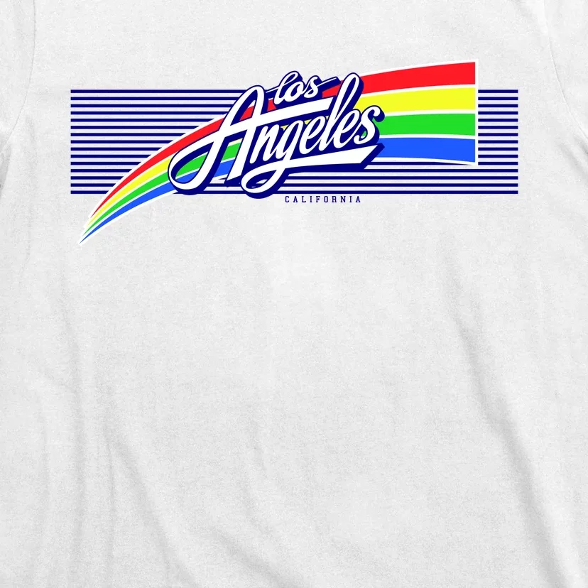 Los Angeles California Rainbow Logo T-Shirt