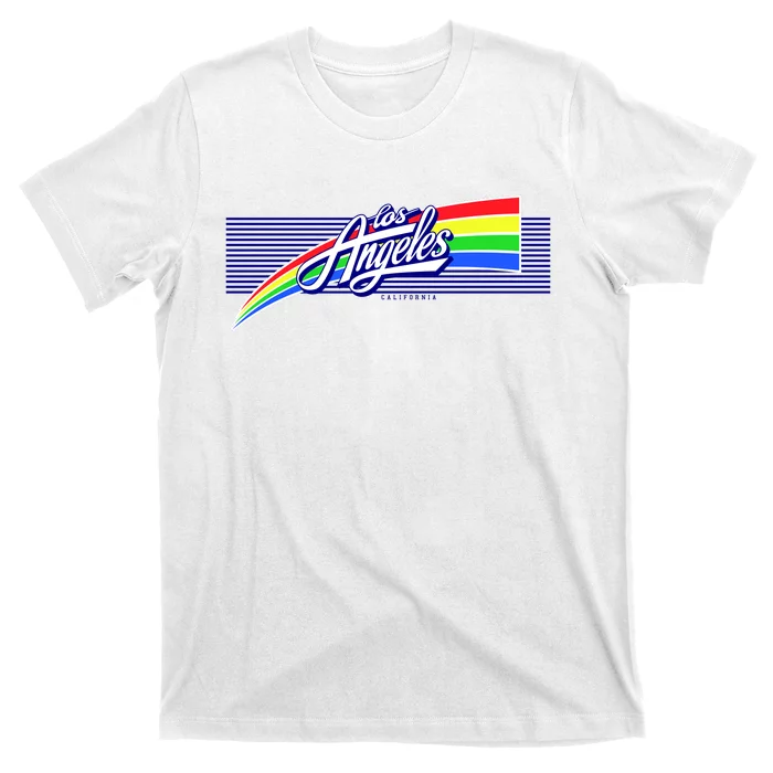 Los Angeles California Rainbow Logo T-Shirt