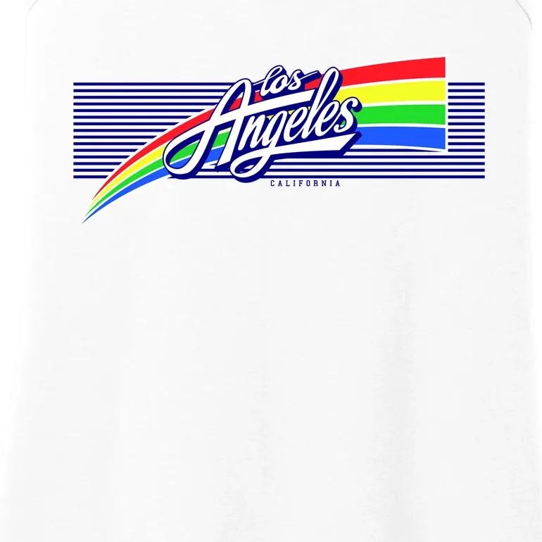 Los Angeles California Rainbow Logo Ladies Essential Tank