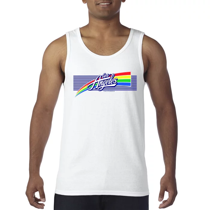 Los Angeles California Rainbow Logo Tank Top