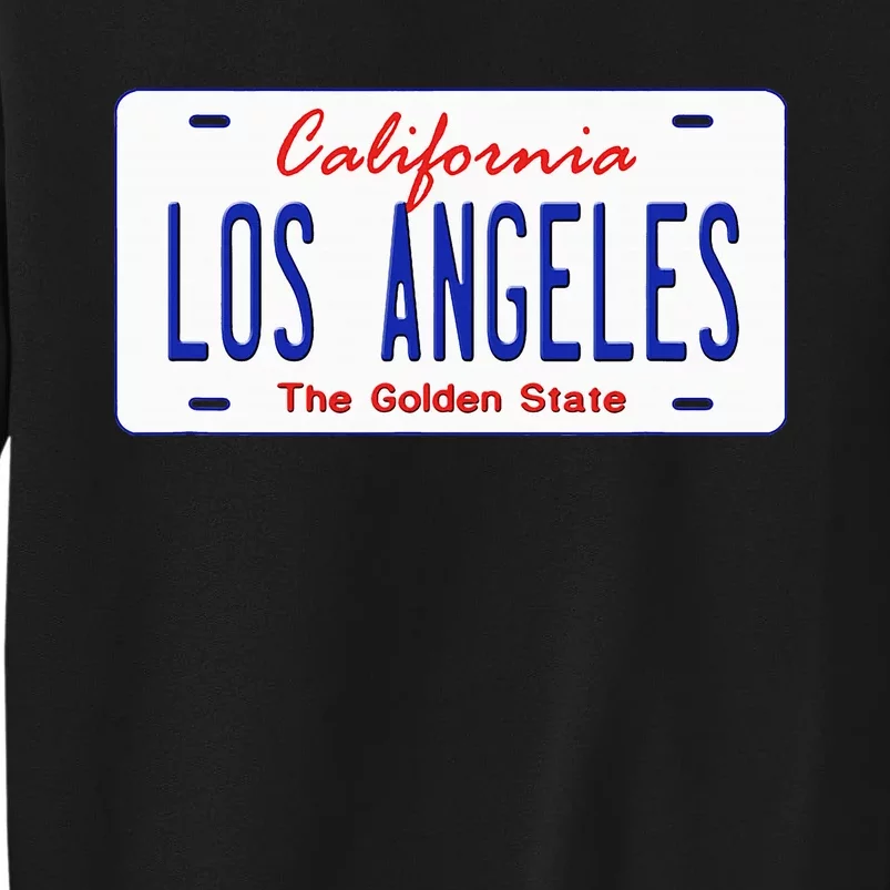 Los Angeles California License Plate Tall Sweatshirt