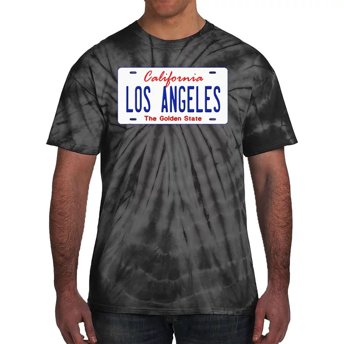 Los Angeles California License Plate Tie-Dye T-Shirt