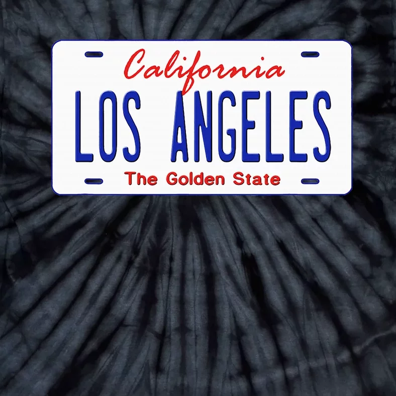 Los Angeles California License Plate Tie-Dye T-Shirt