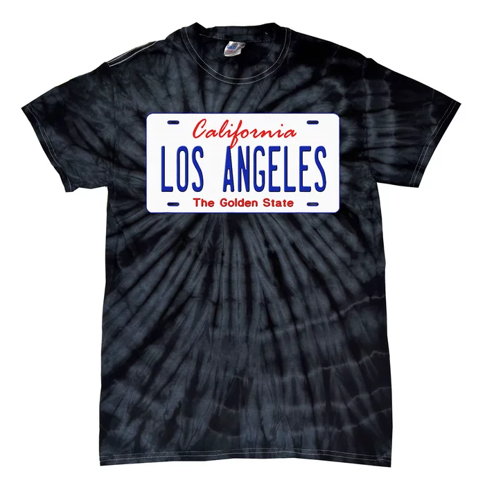 Los Angeles California License Plate Tie-Dye T-Shirt