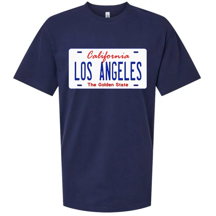 Los Angeles California License Plate Sueded Cloud Jersey T-Shirt