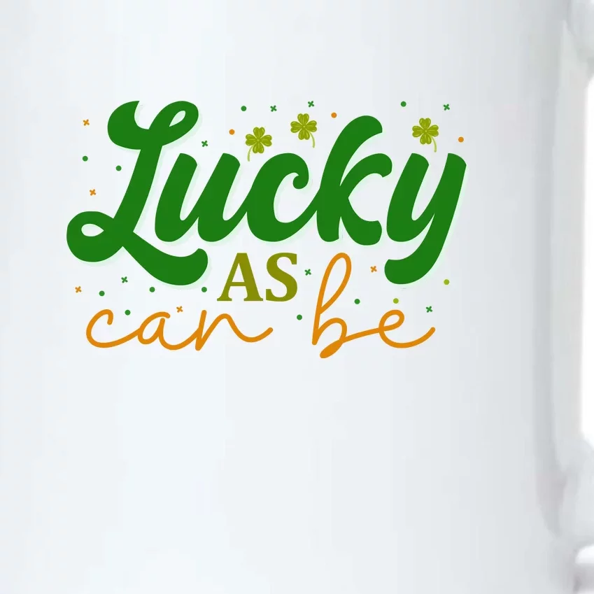 Lucky As Can Be Retro St Patrick Day Black Color Changing Mug