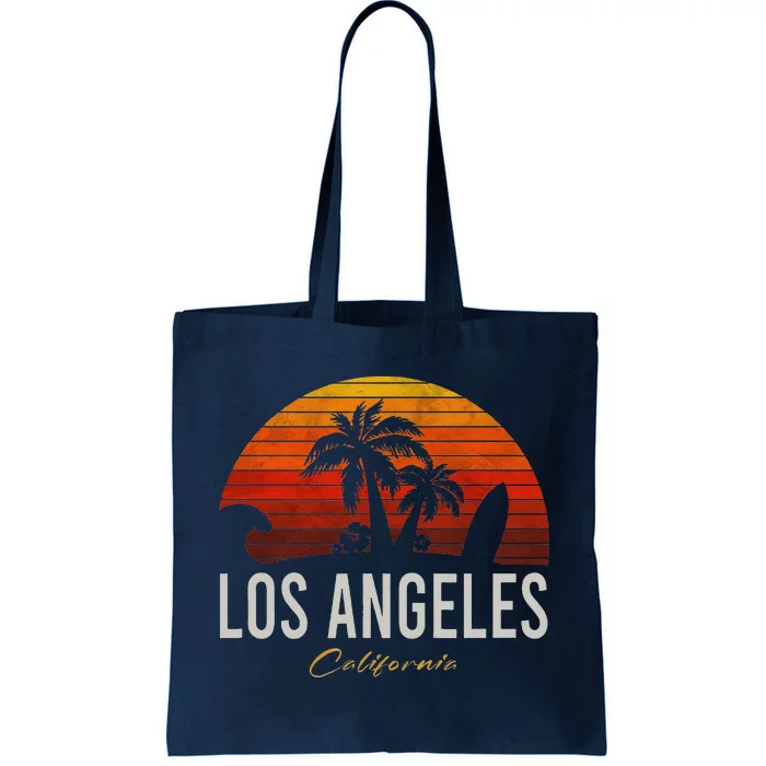 Los Angeles California Retro Surfer Vintage Beach Tote Bag