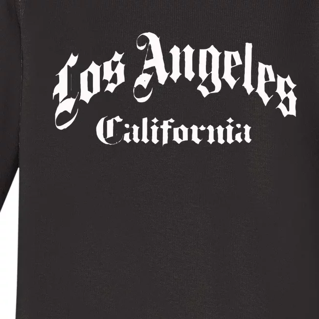 Los Angeles California Old School Baby Long Sleeve Bodysuit