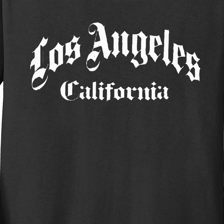 Los Angeles California Old School Kids Long Sleeve Shirt