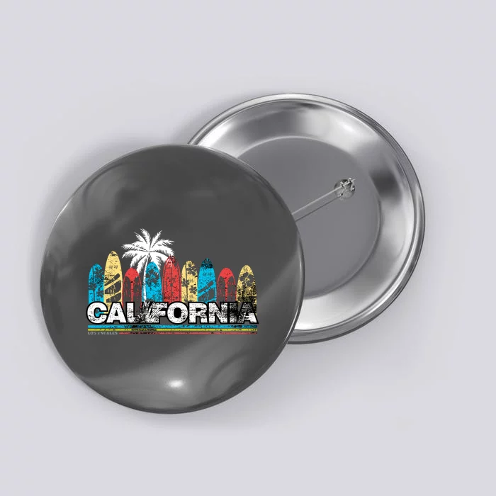 Los Angeles California Surfboard Theme Button