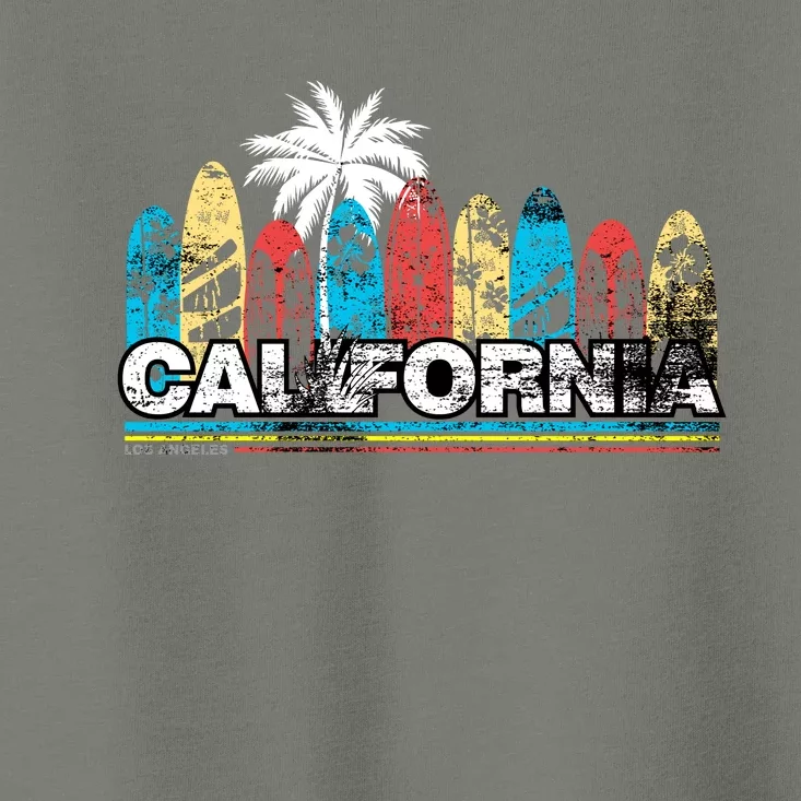 Los Angeles California Surfboard Theme Toddler T-Shirt