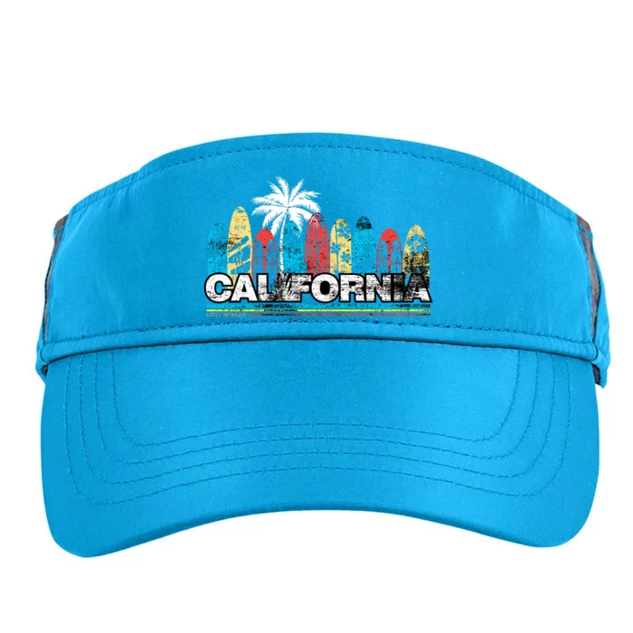 Los Angeles California Surfboard Theme Adult Drive Performance Visor