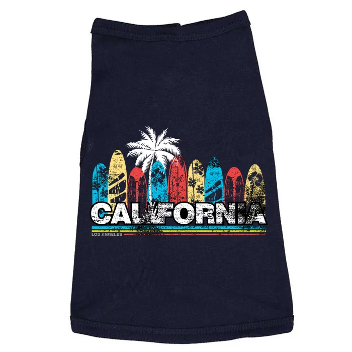 Los Angeles California Surfboard Theme Doggie Tank