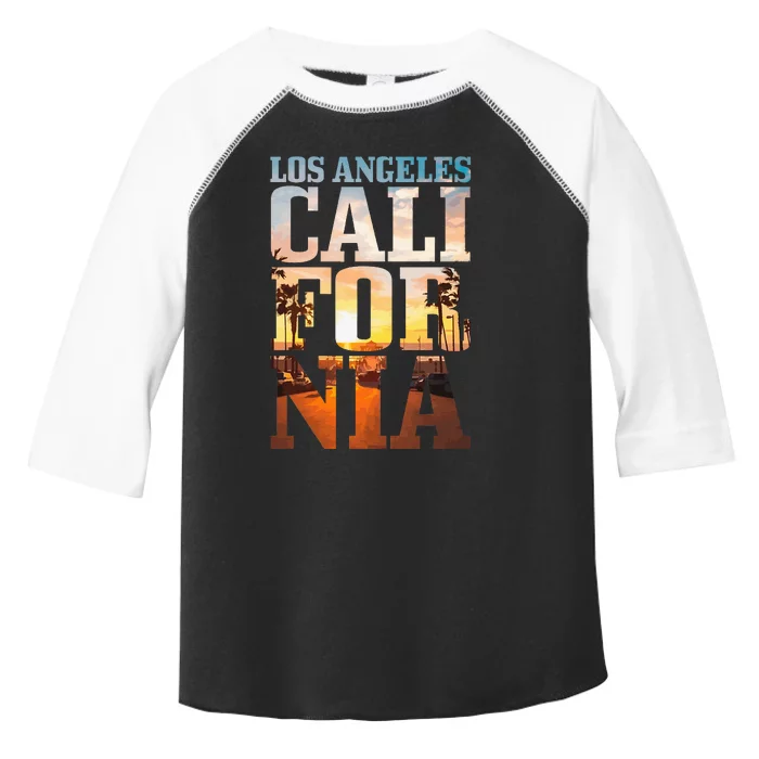 Los Angeles California Retro La Vintage Toddler Fine Jersey T-Shirt