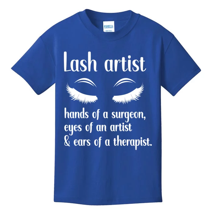 Lash Artist Cute Definition Eyelash Artist Gift Kids T-Shirt