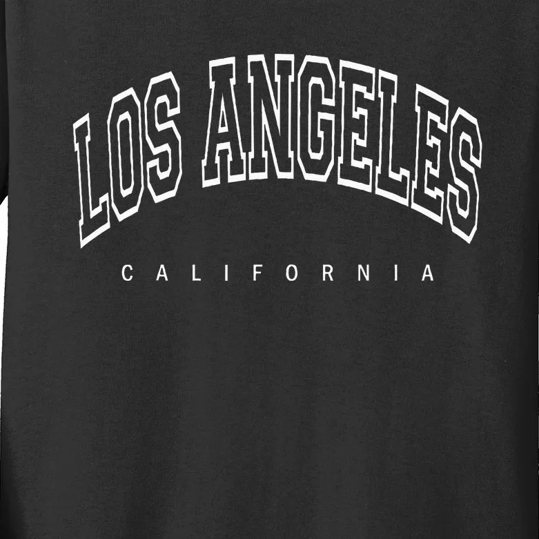 Los Angeles California Throwback Kids Long Sleeve Shirt