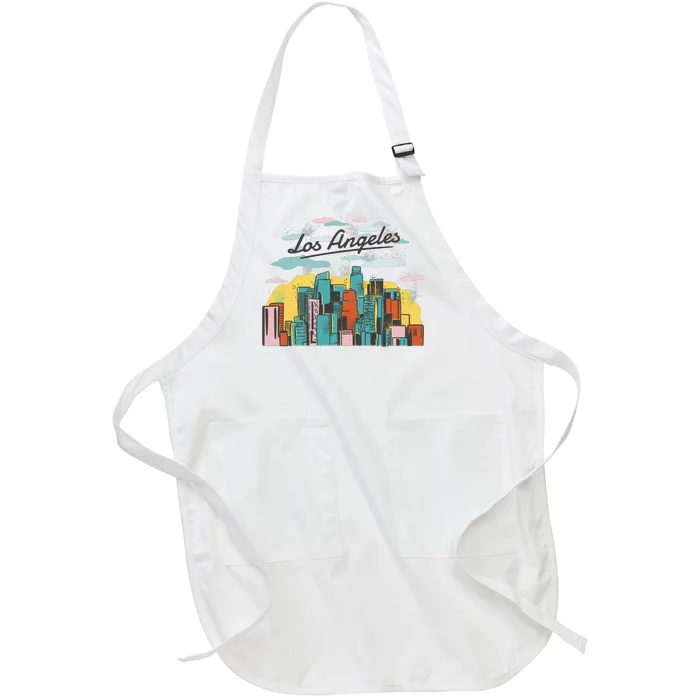 Los Angeles City View Full-Length Apron With Pocket