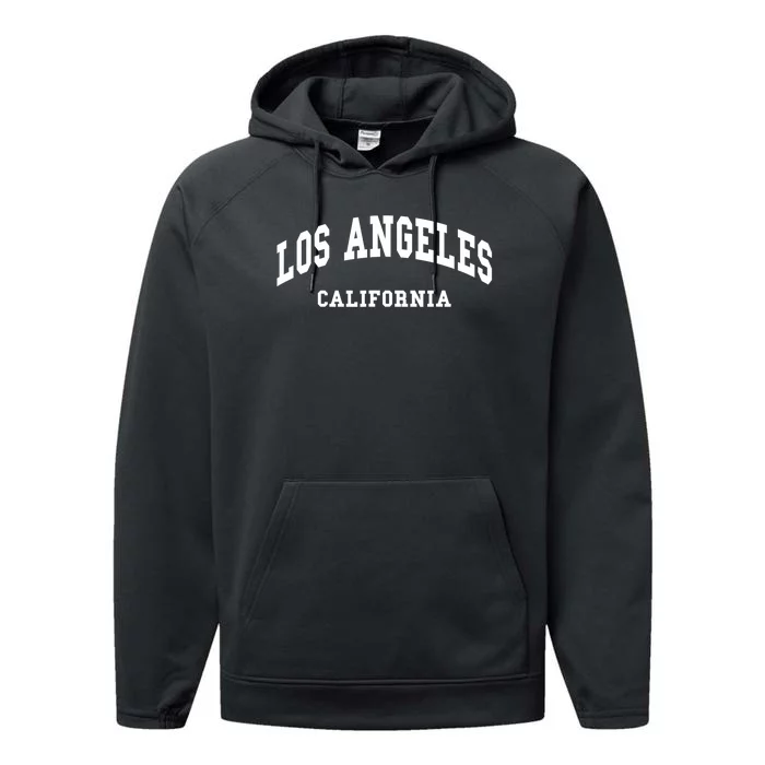 Los Angeles California LA CA Throwback Performance Fleece Hoodie