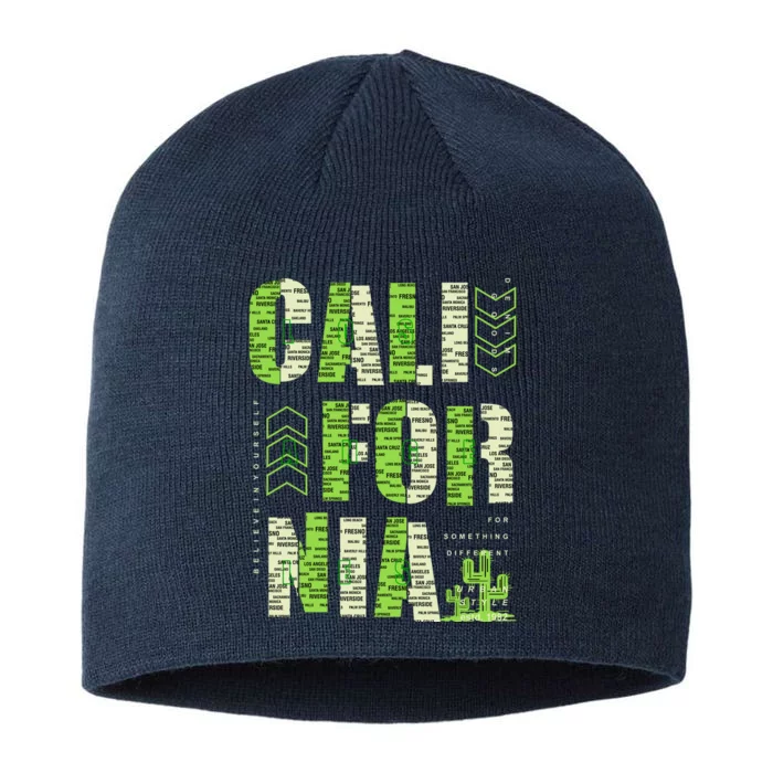 Los Angeles California Lettering Urban 8 1/2in Sustainable Knit Beanie