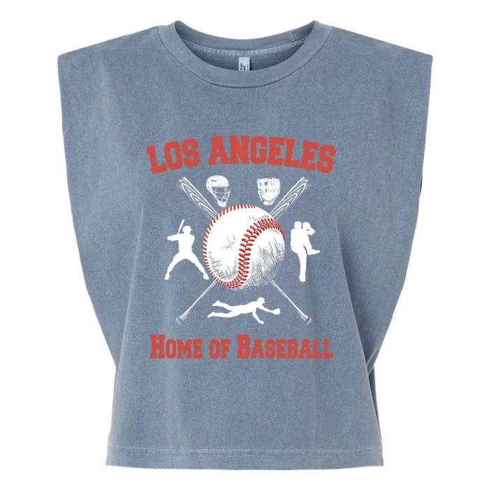 Los Angeles California Baseball Souvenirs Garment-Dyed Women's Muscle Tee