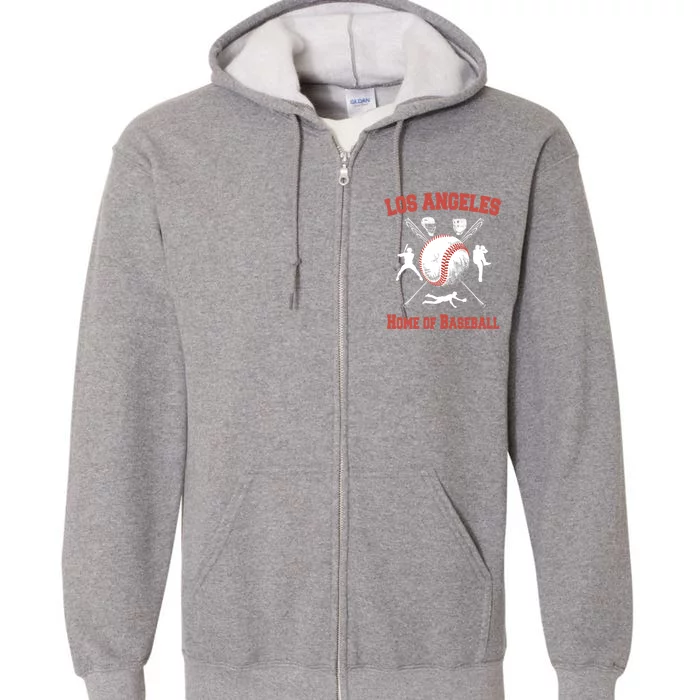 Los Angeles California Baseball Souvenirs Full Zip Hoodie