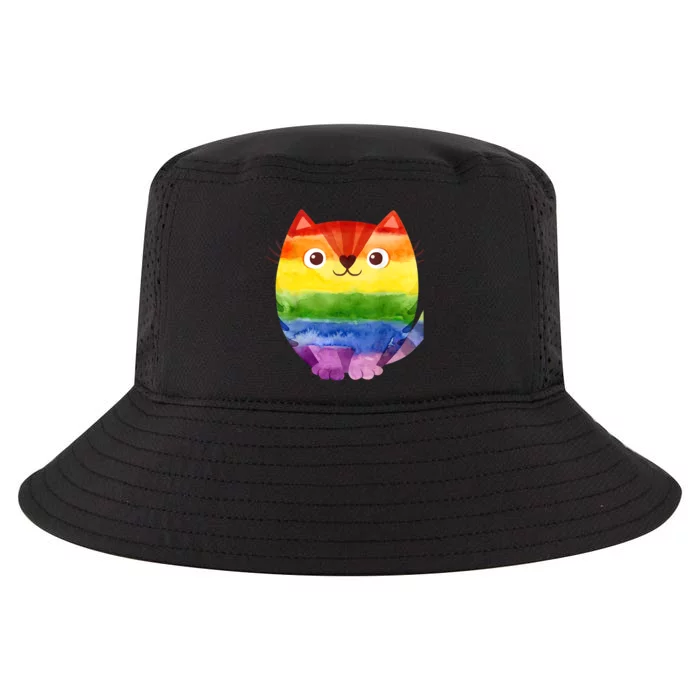 LGBT Allied Cat Be Kind Gay Rainbow Funny LGBTQ Cool Comfort Performance Bucket Hat