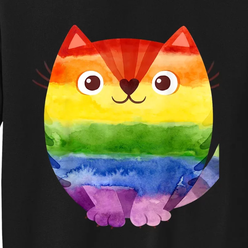 LGBT Allied Cat Be Kind Gay Rainbow Funny LGBTQ Sweatshirt