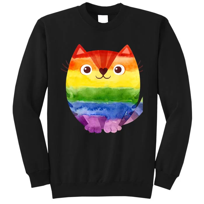 LGBT Allied Cat Be Kind Gay Rainbow Funny LGBTQ Sweatshirt